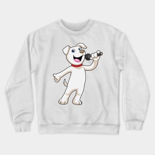 Dog as Singer with Microphone Crewneck Sweatshirt